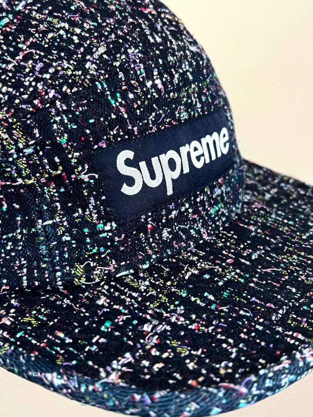 Supreme Camp Cap Denim Boucle Indigo